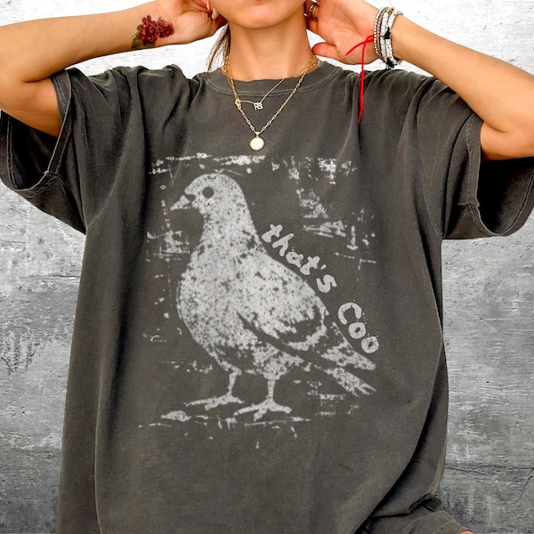 Camiseta divertida de pájaro, meme de paloma, talla grande, para mujer y hombre, colores cómodos.
