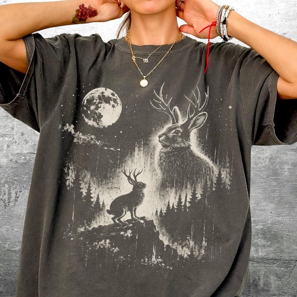 Vintage Jackalope Shirt,  Funny Meme, Oversize, Womens, Mens, Comfort Colors T-Shirt