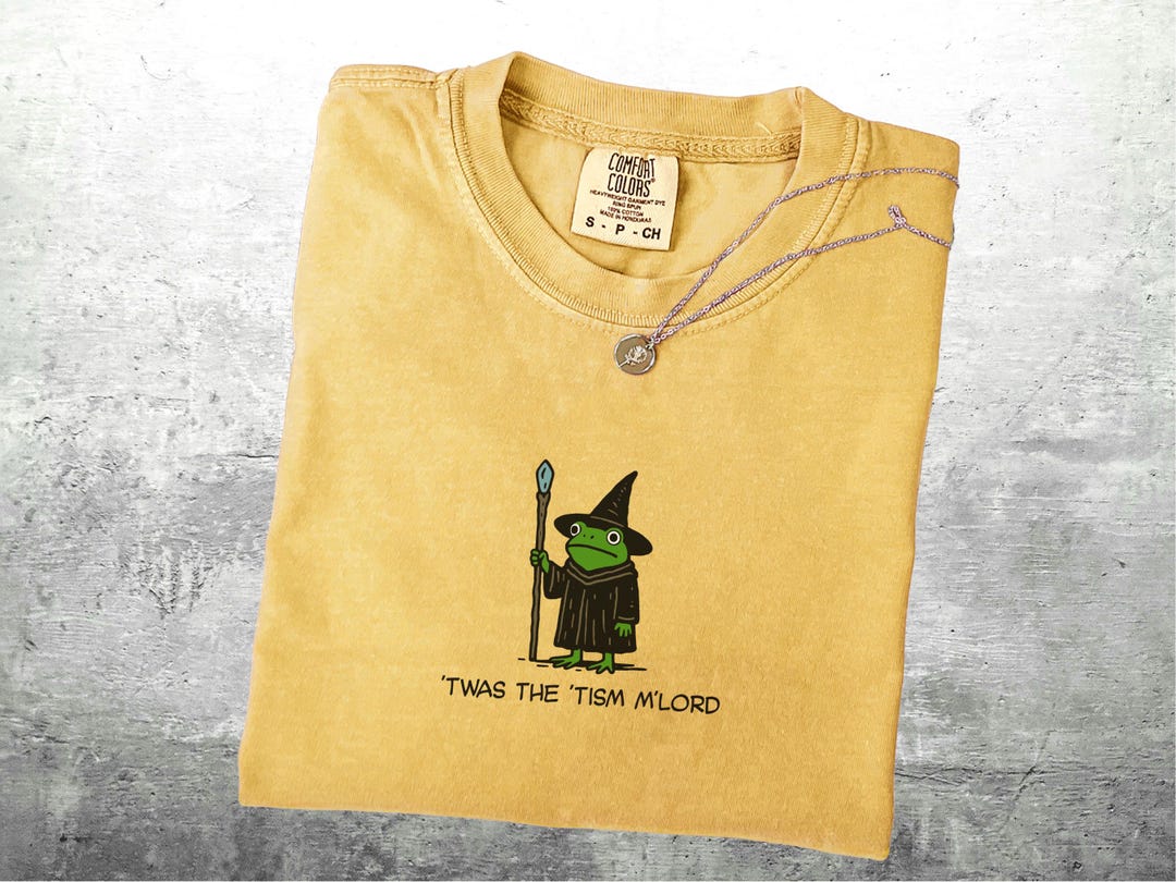 Twas the Tism Frog Wizard Shirt, Oversize, Womens, Mens, Comfort