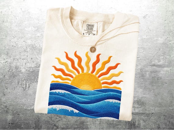 Boho Sun Shirt, Beach Shirts, Oversize, Womens, Mens, Comfort Colors T-shirt (NOT REAL YARN)