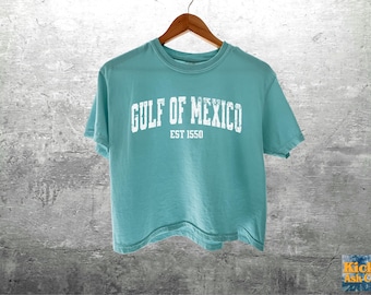 Gulf Of Mexico Comfort Colors Crop Top Boxy Tee 3023CL T-shirt, Womens, Unisex