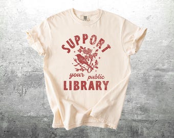 Public Library Shirt, Support Local Libraries, Bookish, Oversize, Womens, Mens, Comfort Colors T-shirt