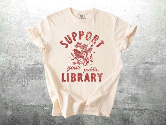 Public Library Shirt, Support Local Libraries, Bookish, Oversize, Womens, Mens, Comfort Colors T-shirt