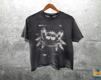 Top corto con estampado de araña saltarina, para mujer, unisex, Comfort Colors, corte holgado, camiseta 3023CL