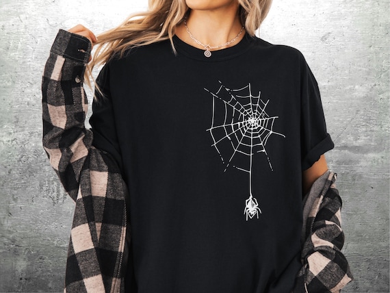 Spider Web Shirt For Women, Oversize, Womens, Mens, Unisex Comfort Colors T-shirt