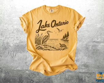 Vintage Lake Ontario Comfort Colors Shirt, Oversize, Womens, Mens