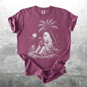 Spooky Summer Halloween Shirt, Oversize, Womens, Mens, Unisex Comfort Colors T-shirt Berry