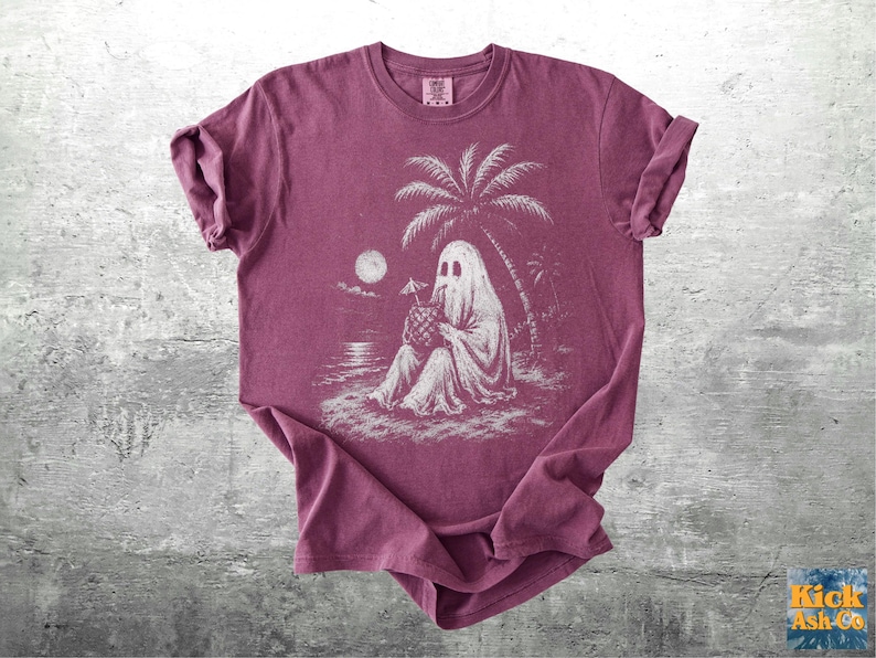 Spooky Summer Halloween Shirt, Oversize, Womens, Mens, Unisex Comfort Colors T-shirt Berry