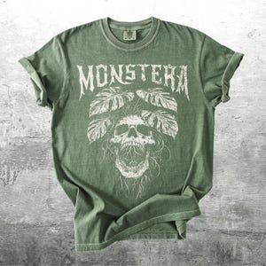 Funny Plant Lover Shirt, Monstera, Oversize, Womens, Mens, Comfort Colors T-shirt Moss