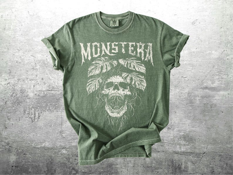 Funny Plant Lover Shirt, Monstera, Oversize, Womens, Mens, Comfort Colors T-shirt Moss