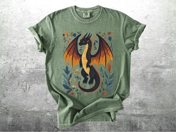 Fantasy Dragon Shirt, Fantasy Dragon Book Lover Shirt, Bookish Shirt, Bookworm Gift, Cottagecore Dragon, Cute Dragon Shirt, Oversize, Womens