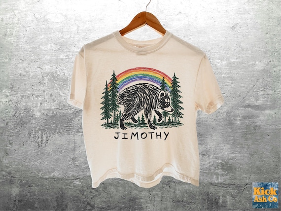 Jimothy Shirt, Trendy Raccoon Meme Shirt, Retro Comfort Colors Crop Top Boxy Tee 3023CL T-shirt, Womens, Unisex
