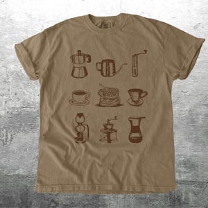 Coffee Shirt, Coffee Lover, Coffee  Gift, Retro Vintage Style Graphic Tee, Mens, Womens Oversize, Comfort Colors T-Shirt