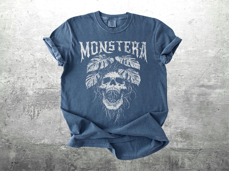 Funny Plant Lover Shirt, Monstera, Oversize, Womens, Mens, Comfort Colors T-shirt Denim