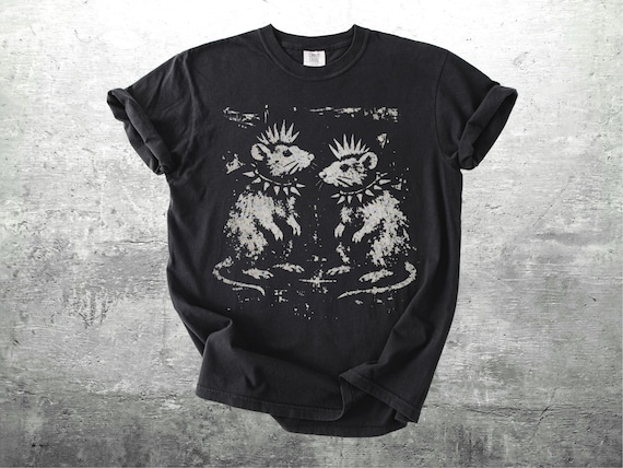 Vintage Funny Rat Shirt, Punk Aesthetic, Oversize, Womens, Mens, Comfort Colors T-shirt