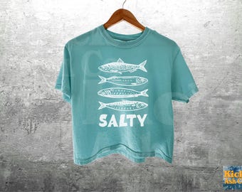 Trendy Beach Shirt, French Aesthetic, Crop Tee, Womens, Comfort Colors Boxy 3023CL T-shirt