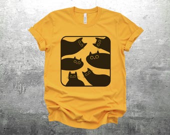 Vintage Cat Shirt, Funny Cat Shirt, Cat Lover T-shirt, Cat Lover Gift, Retro Graphic Tee, Oversize, Womens, Mens, Bella Canvas 3001 T-Shirt