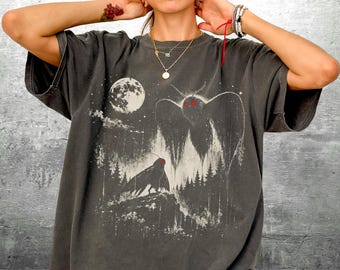 Vintage Mothman Shirt, Funny Meme, Cryptid, Oversize, Womens, Mens, Unisex Comfort Colors T-shirt