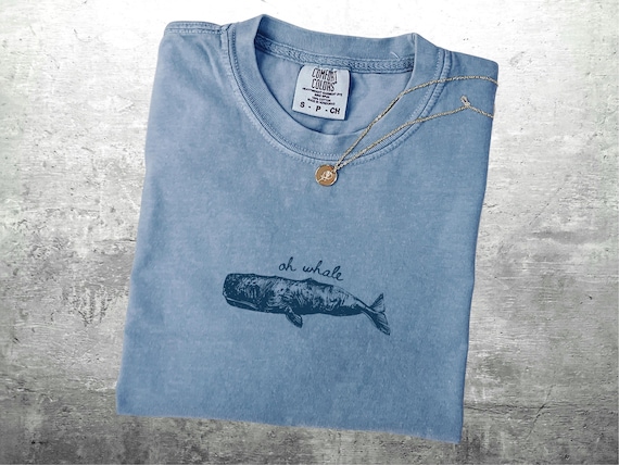 Minimalist Beach Shirt, Funny Meme Shirt, Oh Whale Shirt, Summer Aesthetic, Oversize, Womens, Mens, Unisex Comfort Colors T-shirt