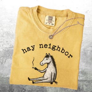 Funny Horse Shirt, Funny Weird Meme Shirt, Oversize, Women, Men, Comfort Colors T-shirt