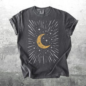 Boho Moon Shirt, Oversize, Womens, Mens, Comfort Colors T-shirt