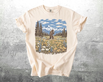 Vintage Sasquatch Shirt, Funny Cryptid Tee, Oversized, Womens, Mens, Comfort Colors T-shirt