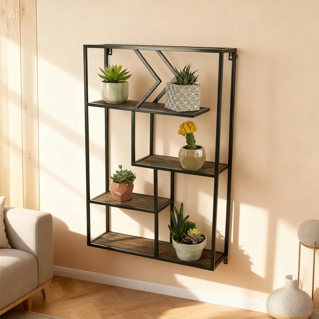 Rustic Farmhouse Floating Wall Shelves | Wall Mounted Storage & Home ...