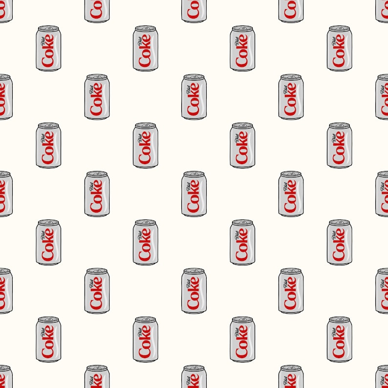 Diet Soda Can Seamless Pattern: Fun Digital Paper PNG - Etsy
