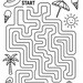 Summer Maze Coloring Page: Beach Theme Activity Sheet (printable PNG ...