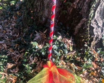 Tulle Broom - Day of the Dead decoration