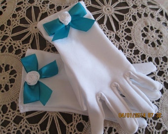 Girl's Easter Gloves - Tea Party Gloves -  Gloves - Church Gloves - White Gloves- FREE SHIPPING