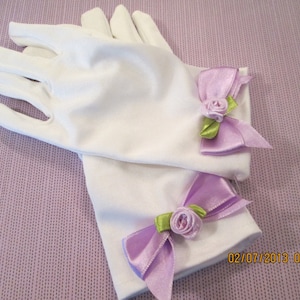 White Easter gloves for girls Gloves for smaller girls Easter gloves white gloves tea party gloves image 1