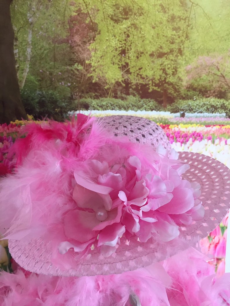 Girls Easter Hat Tea Party Hat Derby Hat Flower Girl Hat image 7