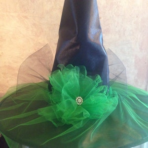 Wicked Witch Hat Emerald Green Witch Hat Costume Witch Hat - Etsy