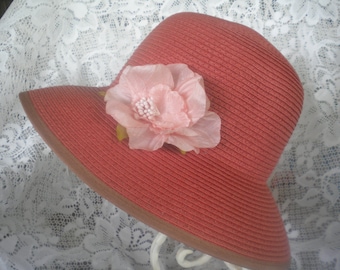 Womens dress hat -garden party hat -sunhat -weddings -beautiful mauve hat for women