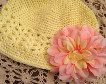 Little Girls Crochet Hat - FREE SHIPPING