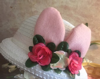 Girls Easter Hat - Rabbit Ear Hat - Bunny Hat