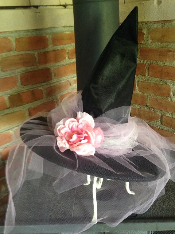 Sombrero De Halloween De Bruja Diablo Con Diseño De Flores Rosa – Tejido Suave, Ajustable, Para Adultos Y Niños