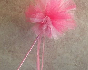 Tulle Wand - Princess Wand - Fairy Wand -  Flower Girl Wand