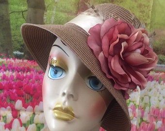 Women's Dress Hat - Brown Formal Hat - Fall Dress Hat