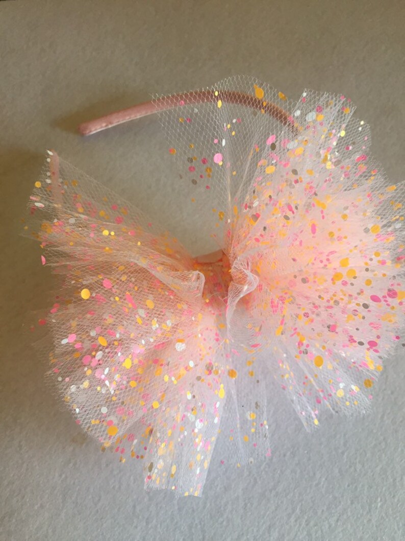 Pink Confetti Headband Birthday Headband Etsy