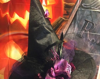 Girls Plum Witch Hat - Matching Mother Hat Available. ( Mother hat sold separately)