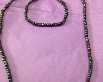 Mardi Gras Jewelry Set - Mardi Gra beaded jewelry- SHIPS FREE!
