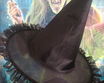 Little Girls Ruffle Witch Hat