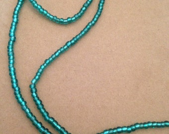 Glass beaded jewelry set - mermaid green set -SHIPPING FREE
