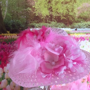 Girls Easter Hat Tea Party Hat Derby Hat Flower Girl Hat image 5