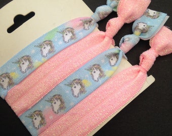 Unicorn Hair Ties - Elastic Hair Ties - Stocking stuffer - SHIPS FREE!