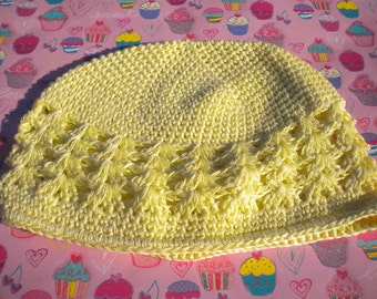 Plain yellow crochet beanie for baby or toddler-yellow kufi hat-Easter Hat-infant crochet hat-yellow Spring hat - FREE SHIPPING