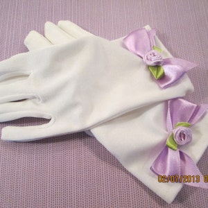 White Easter gloves for girls Gloves for smaller girls Easter gloves white gloves tea party gloves image 2