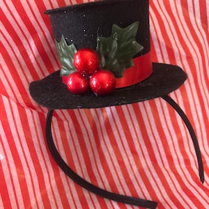 Holiday Top Hat Headband - Christmas Party Headband